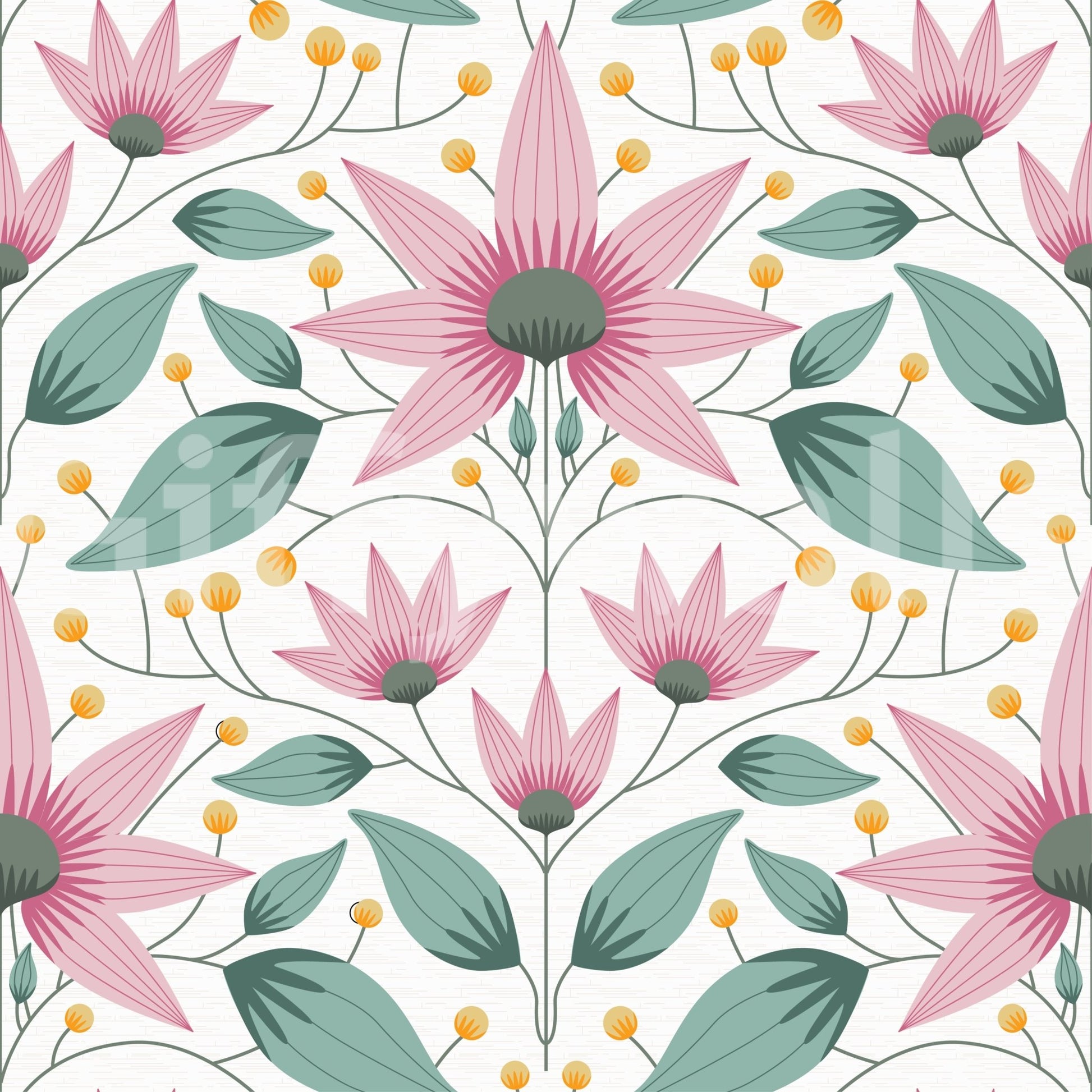 Blossom Symmetry pink Wallpaper⁠