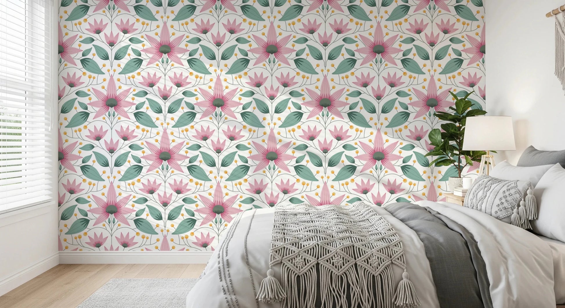 Blossom Symmetry pink Wallpaper⁠