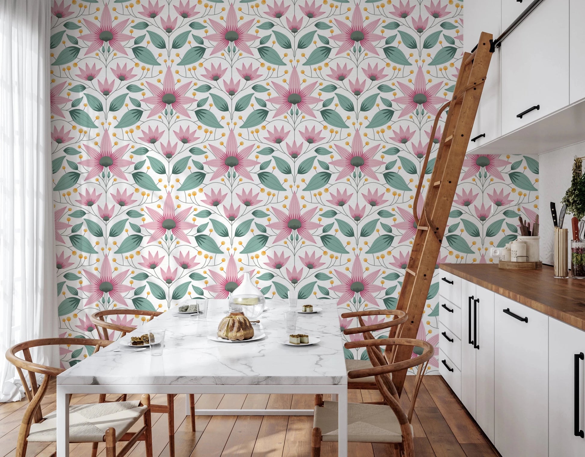 Blossom Symmetry pink Wallpaper⁠