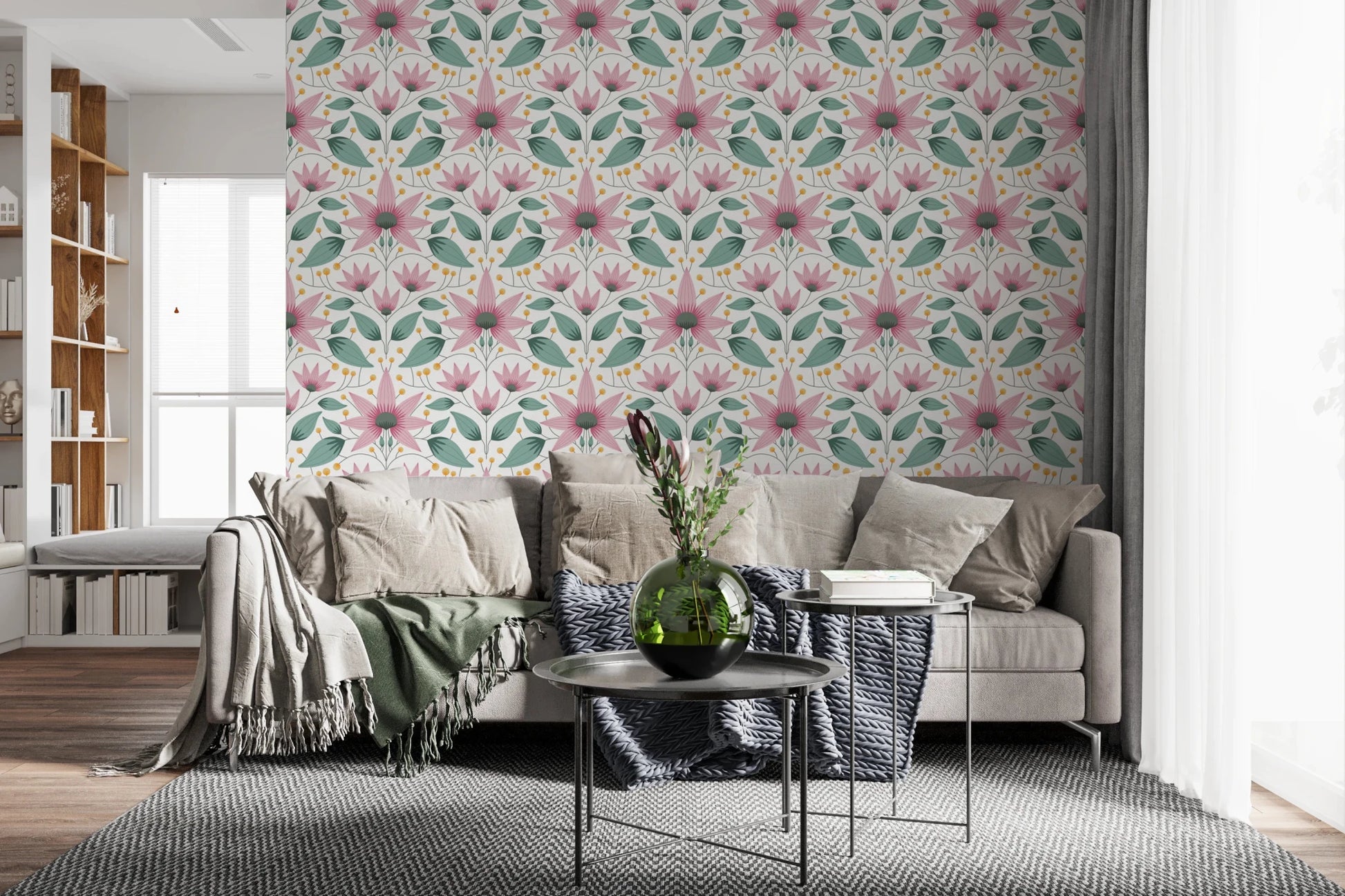 Blossom Symmetry pink Wallpaper⁠
