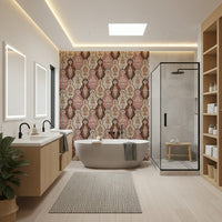 Decorative Blossom Weave wallpaper mural showcasing detailed botanical and paisley-inspired shapes.