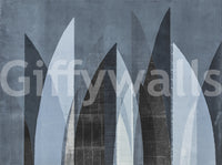 An artistic nature inspired mural for home decor.

