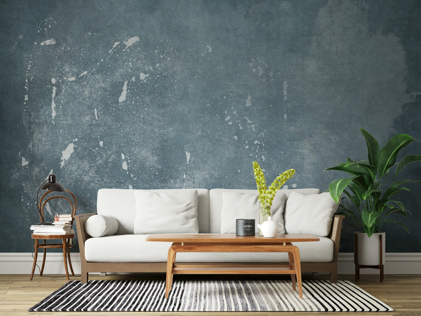 A beautiful modern art wall mural of abstract color wash.