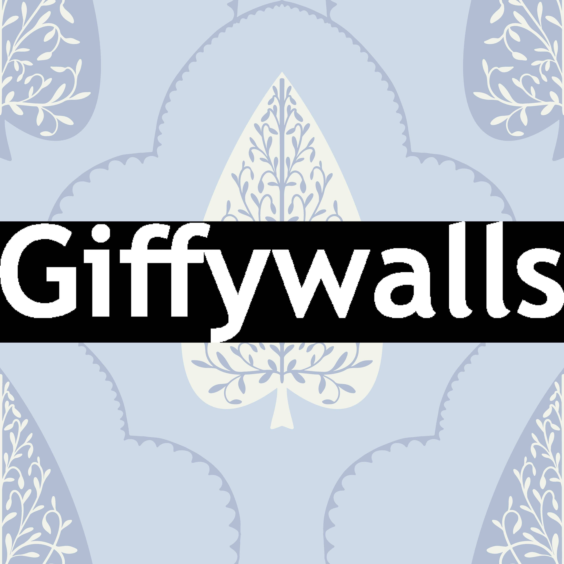 Timeless blue leaf print wallpaper, refined home interior detail, Arbor Branch Harmony.