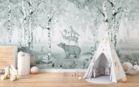 Blue Bear King Wallpaper Murals - Giffywalls