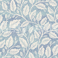 Hand-drawn blue branches wall design

