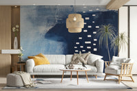 A serene abstract geometry wall mural for your decor.


