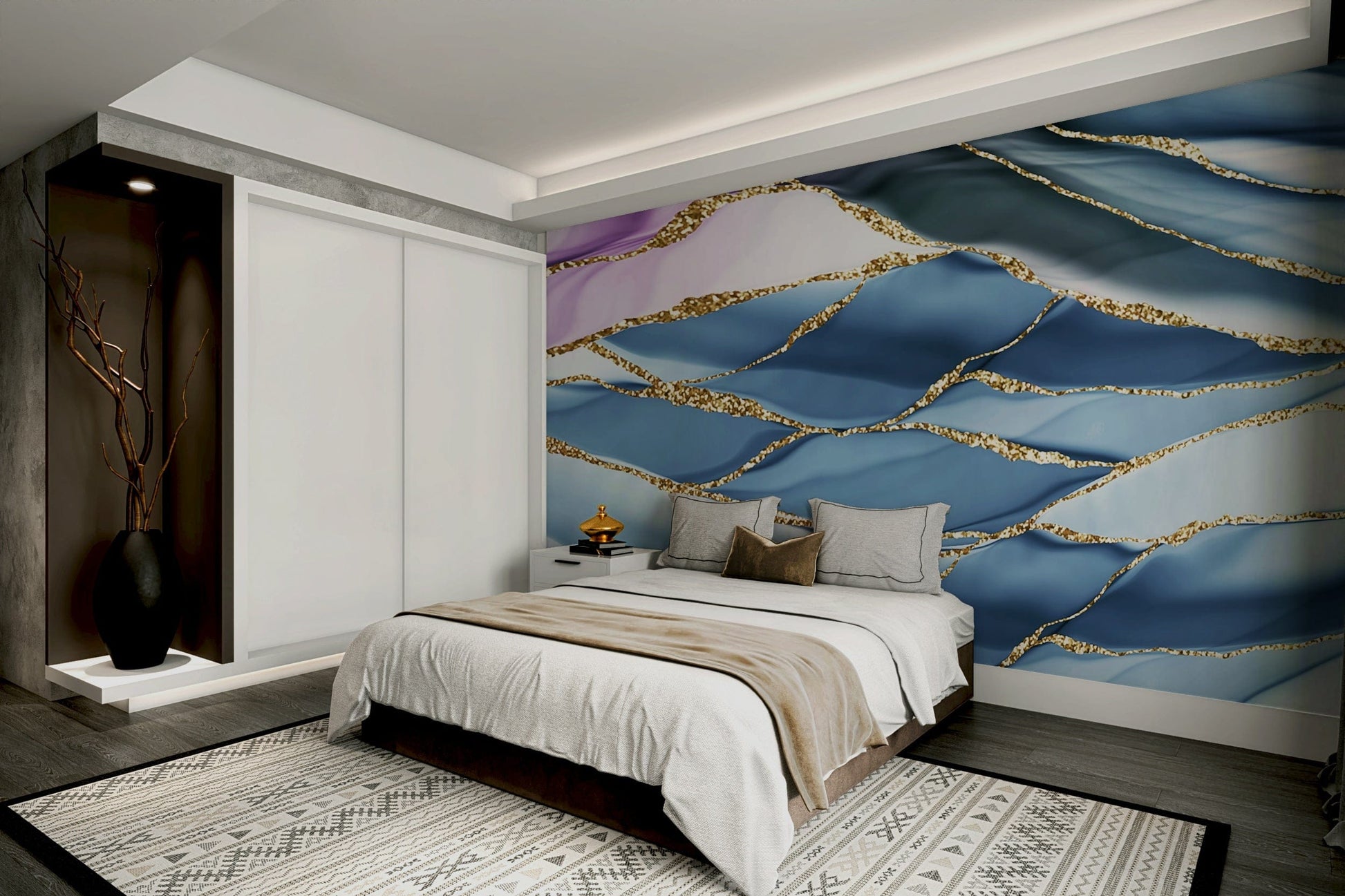 A seamless pattern for a living room or bedroom.

