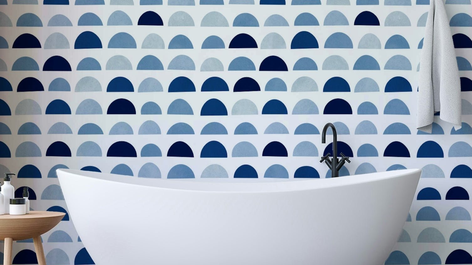 The colors are a blend of various shades of blue, from light to dark.

