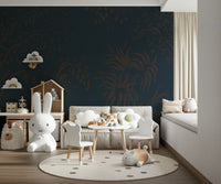 Artistic rainforest illustration Twilight Canopy decor moody atmospheric scenery.