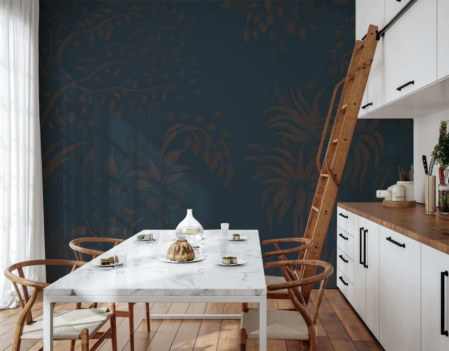 Rust colored vegetation Twilight Canopy graphic dark background atmosphere.