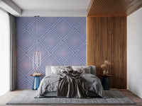 Vibrant Linear Rhythm wall covering, dynamic diagonal symmetry.