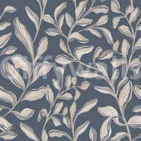 Ethereal Leaves soothing garden motif peel and stick wallpaper.