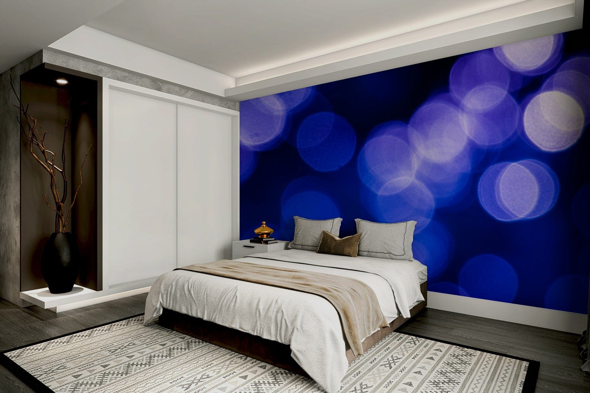 An artistic nature seascape mural for home decor.

