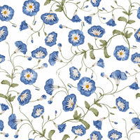 Classic floral Morning Glory wallpaper accentuating traditional home styling