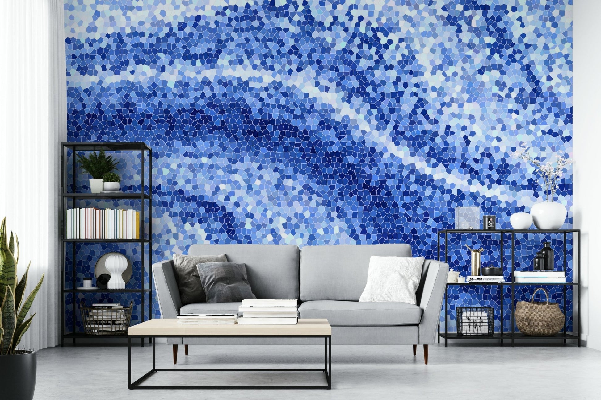 The waves show movement and fluidity.
