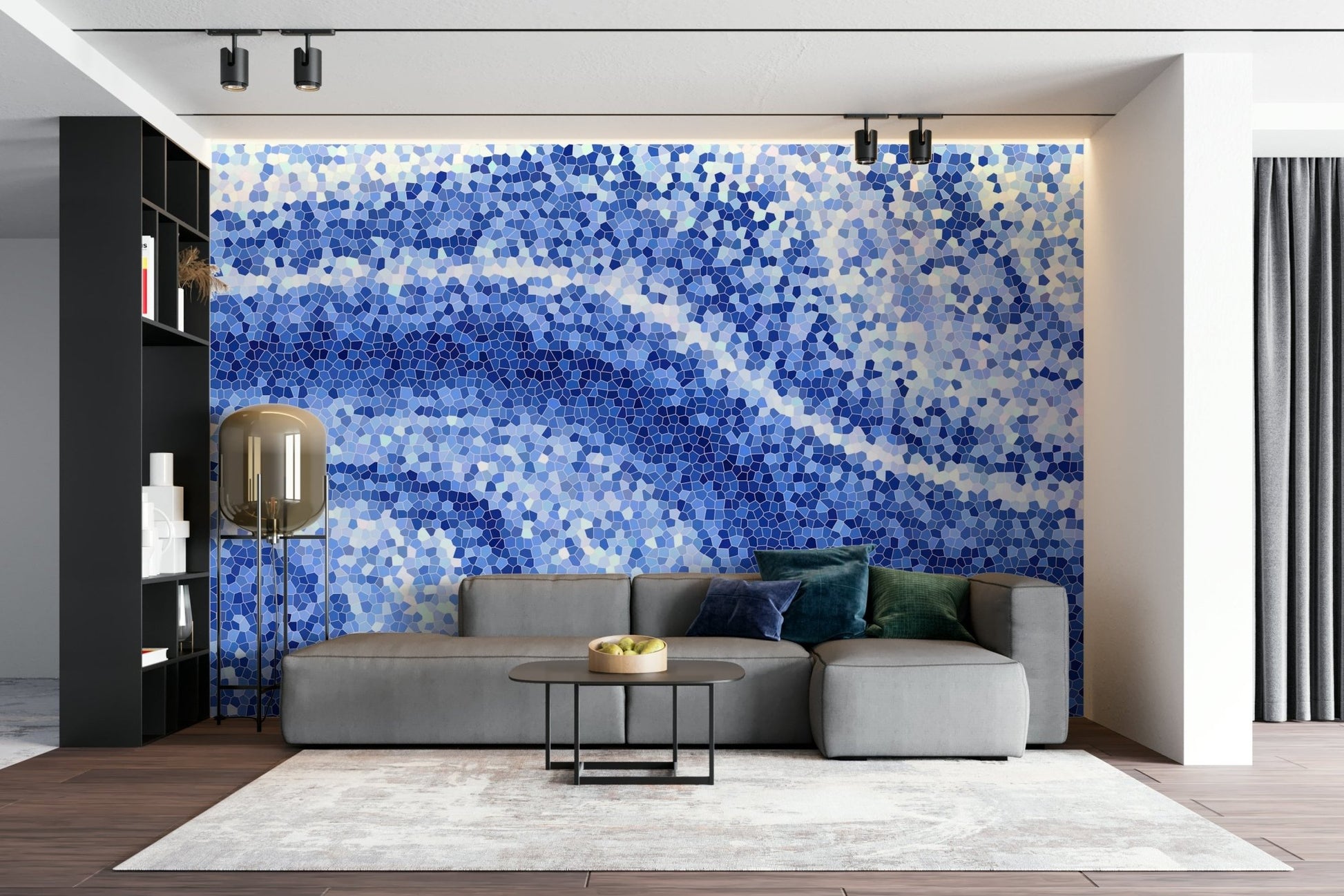 Suitable for a coastal, modern, or serene interior.
