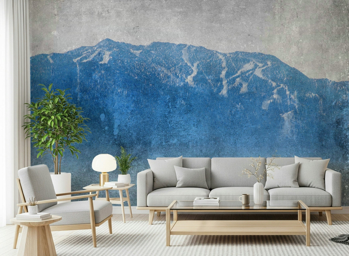 Blue Mountain Vista Wall Mural -2671431