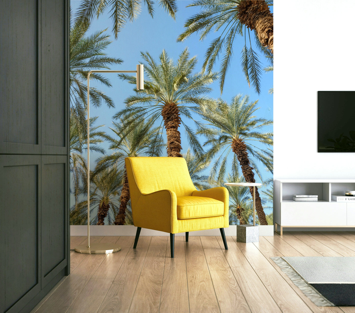 An artistic nature inspired mural for home decor.

