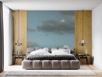 Elegant Blue Sky Wall Mural design for a bedroom wall mural.