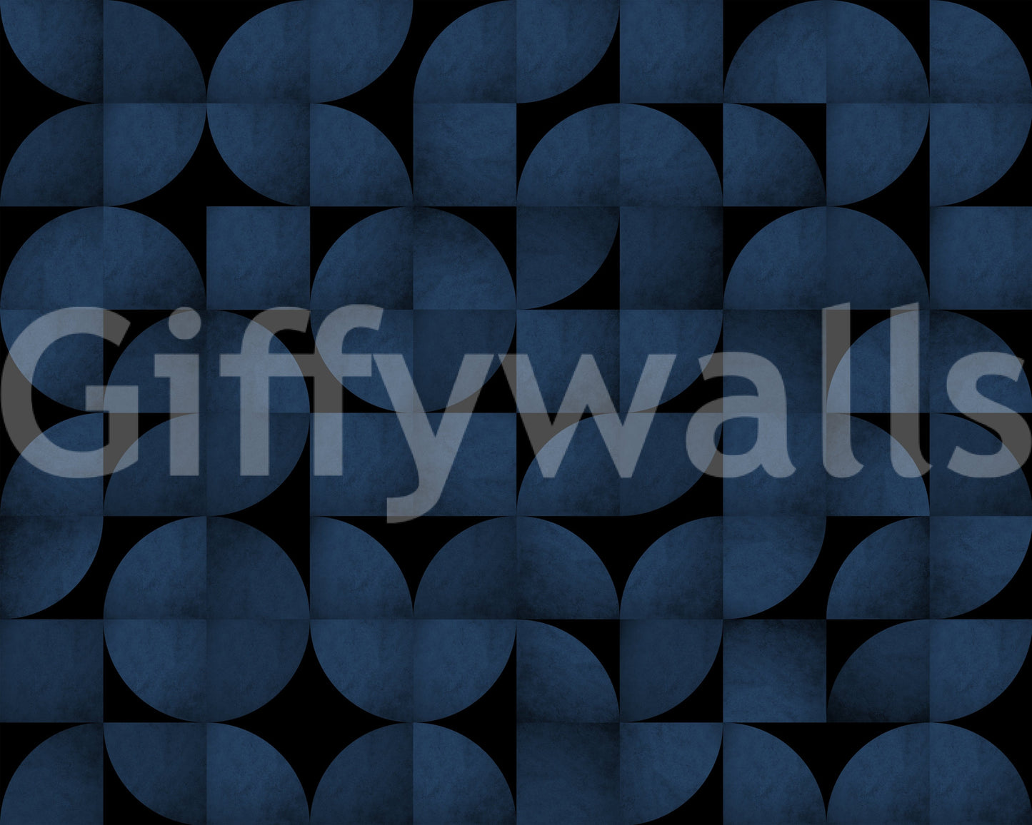 Mid-Century Blue Stone Wall Mural