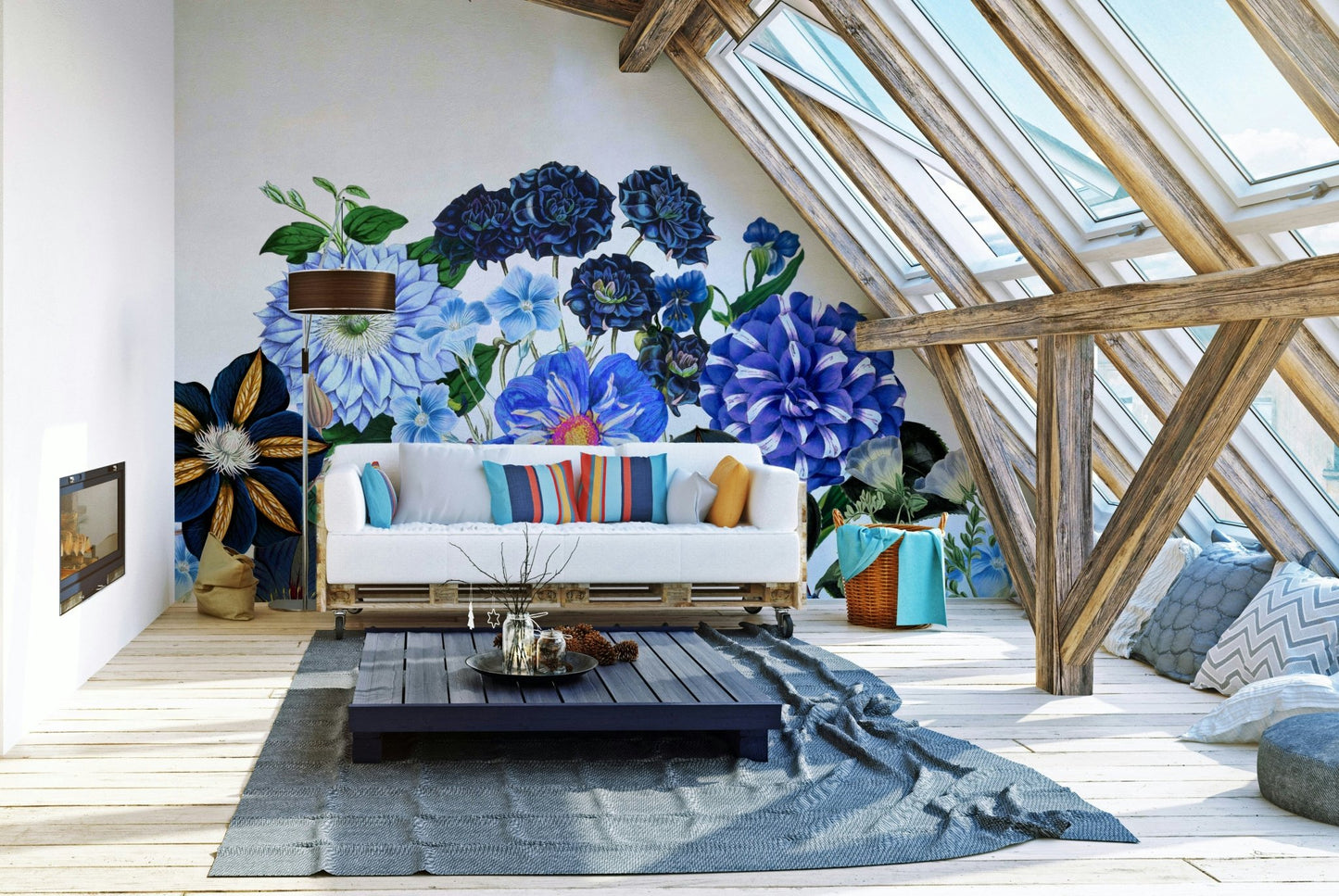 The flowers are large and detailed, with some petals slightly unfurled.
