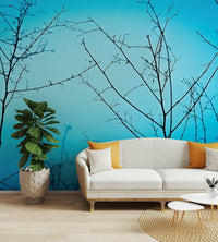 A serene evening outdoor wall mural for your decor.

