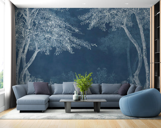 Blue Woods Wallpaper Mural
