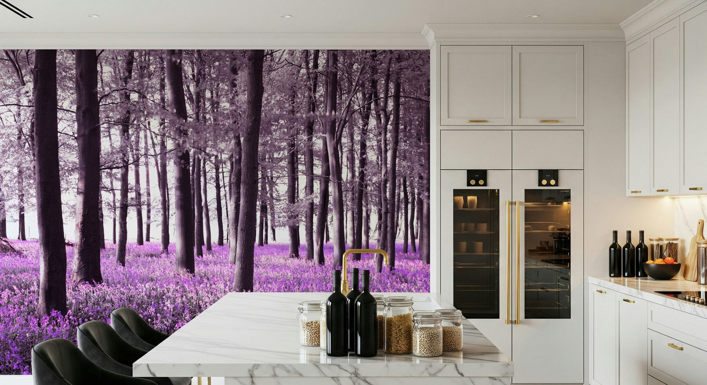 Mysteries of Bluebell Forest. Ethereal bluebell wood. Beautiful decor.