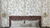 bluebird chinoiserie garden serenade wallpaper

