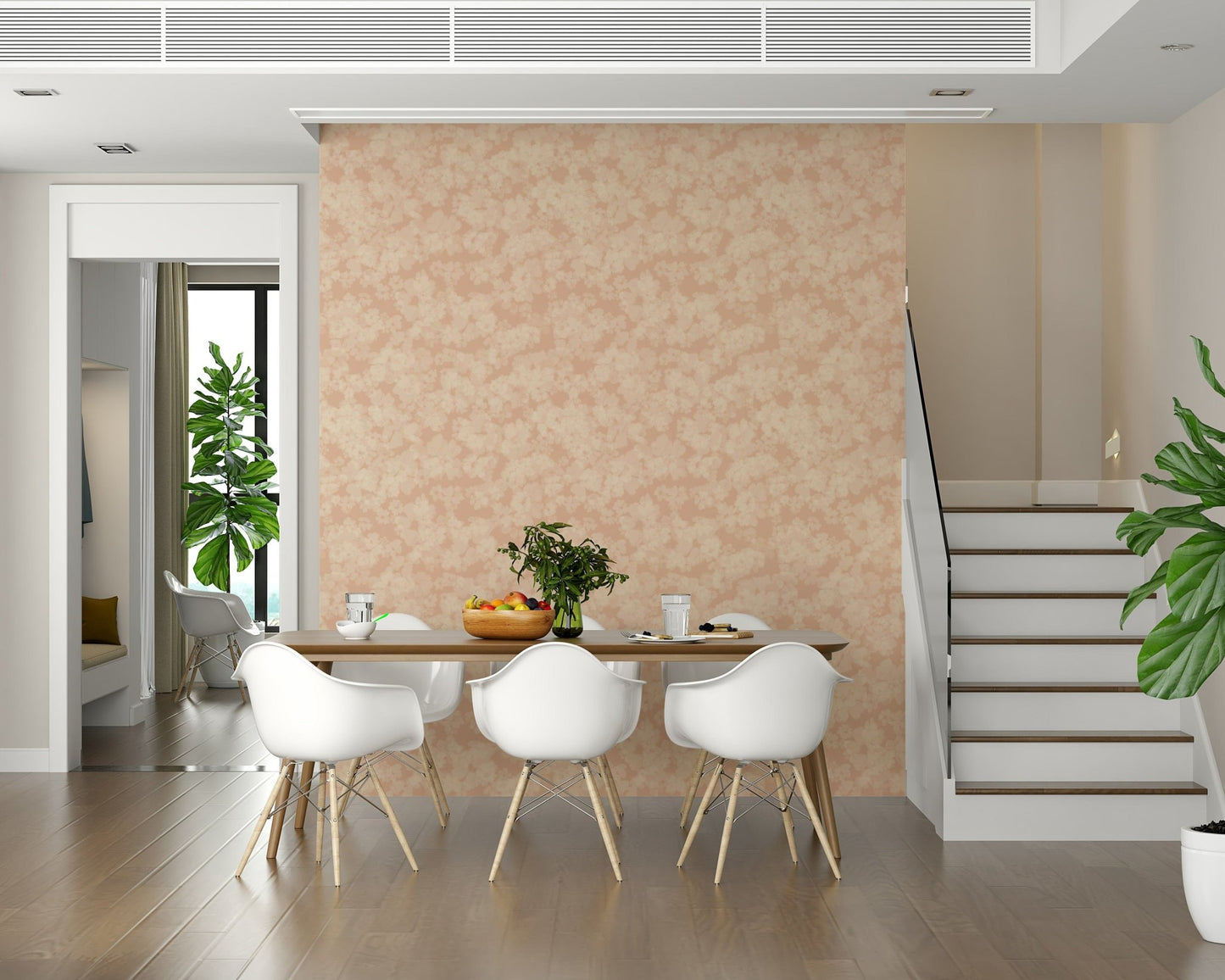 Dreamy faded pink pattern of Blush Bloom Brushstrokes product.