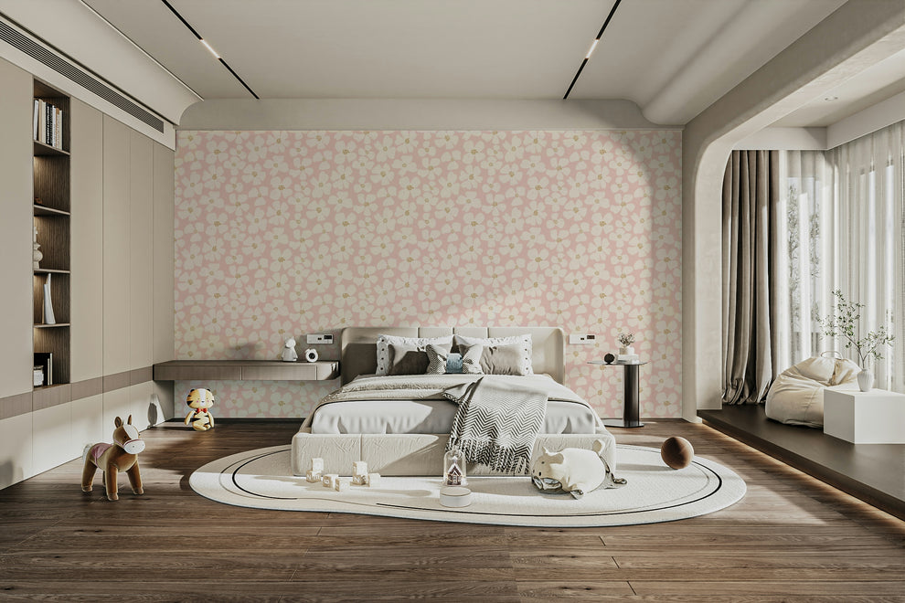 Blush Bloom Wallpaper for Soft Romantic Interiors