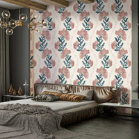 A wallpaper design with a floral pattern.

