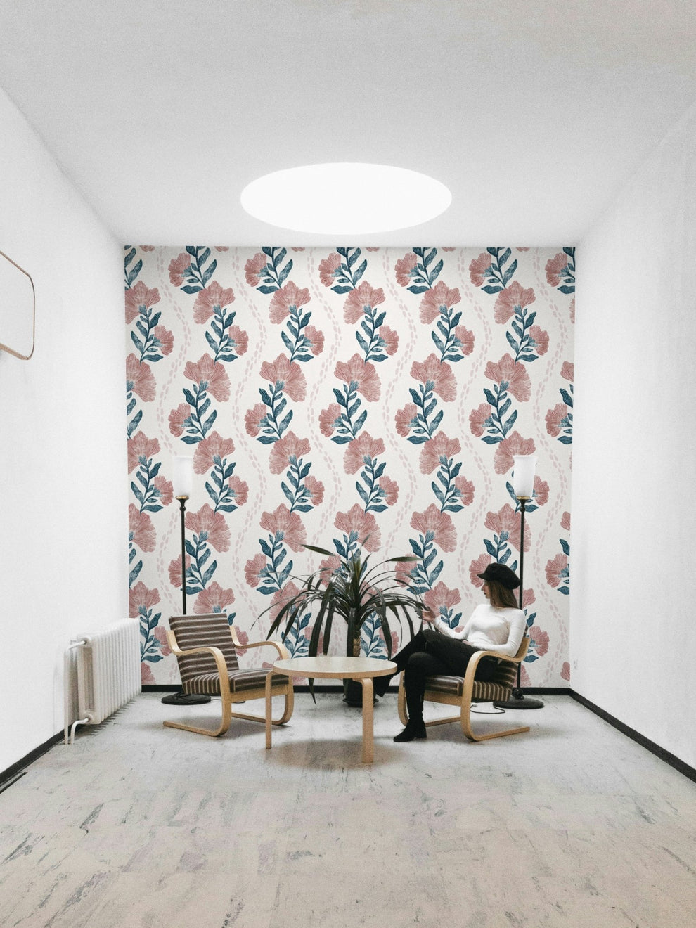 Blush Bloom Wallpaper | Soft Floral Accent Wall Decor