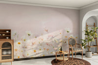Durable floral mural wallpaper

