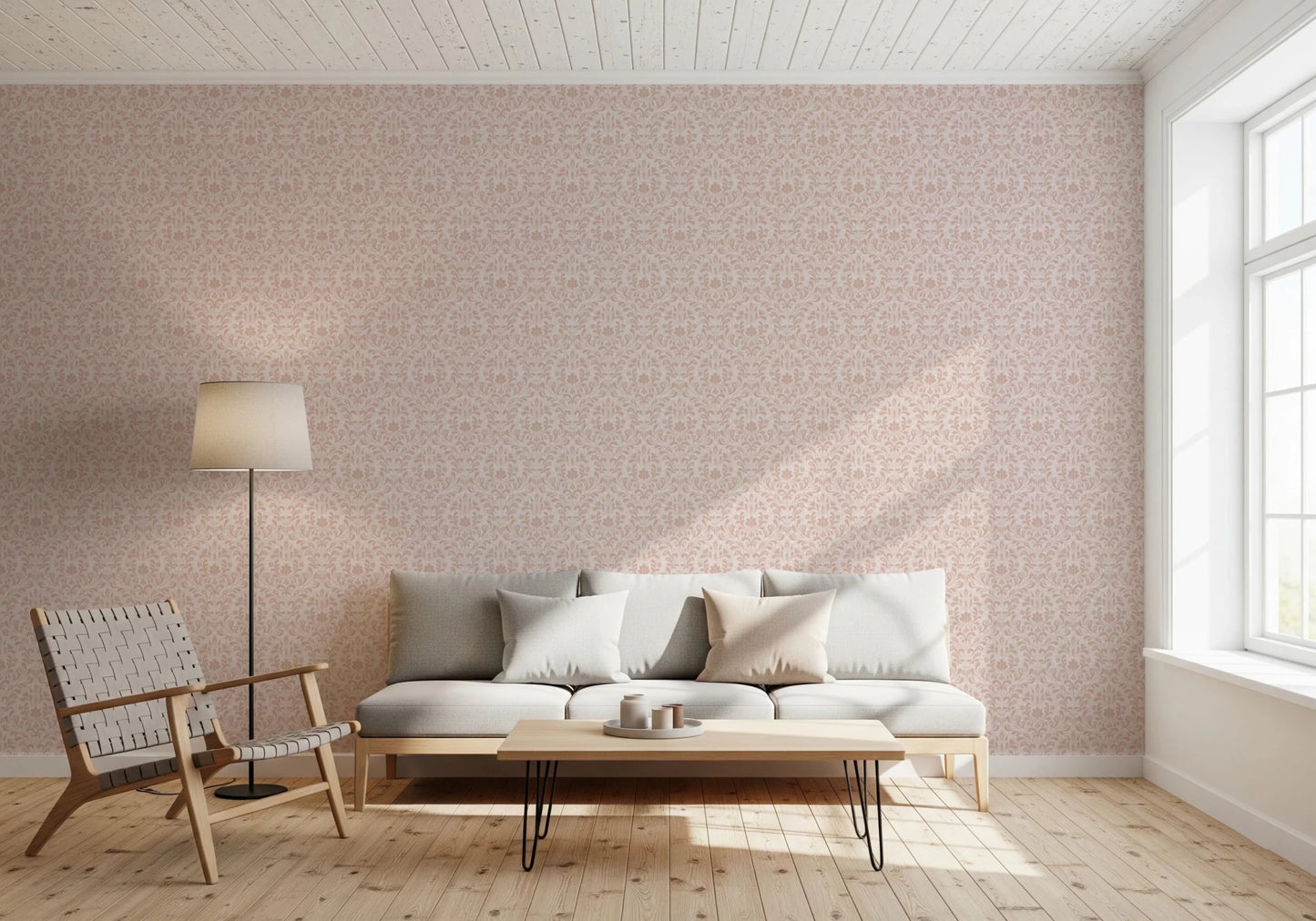 Blush Damask Dream Wallpaper⁠
