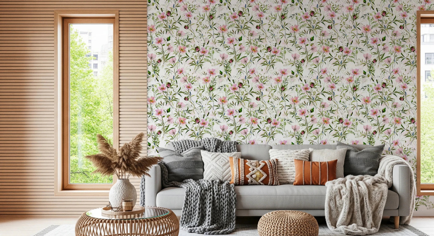 Blush Floral Dream By Uta Naumann Wallpaper⁠