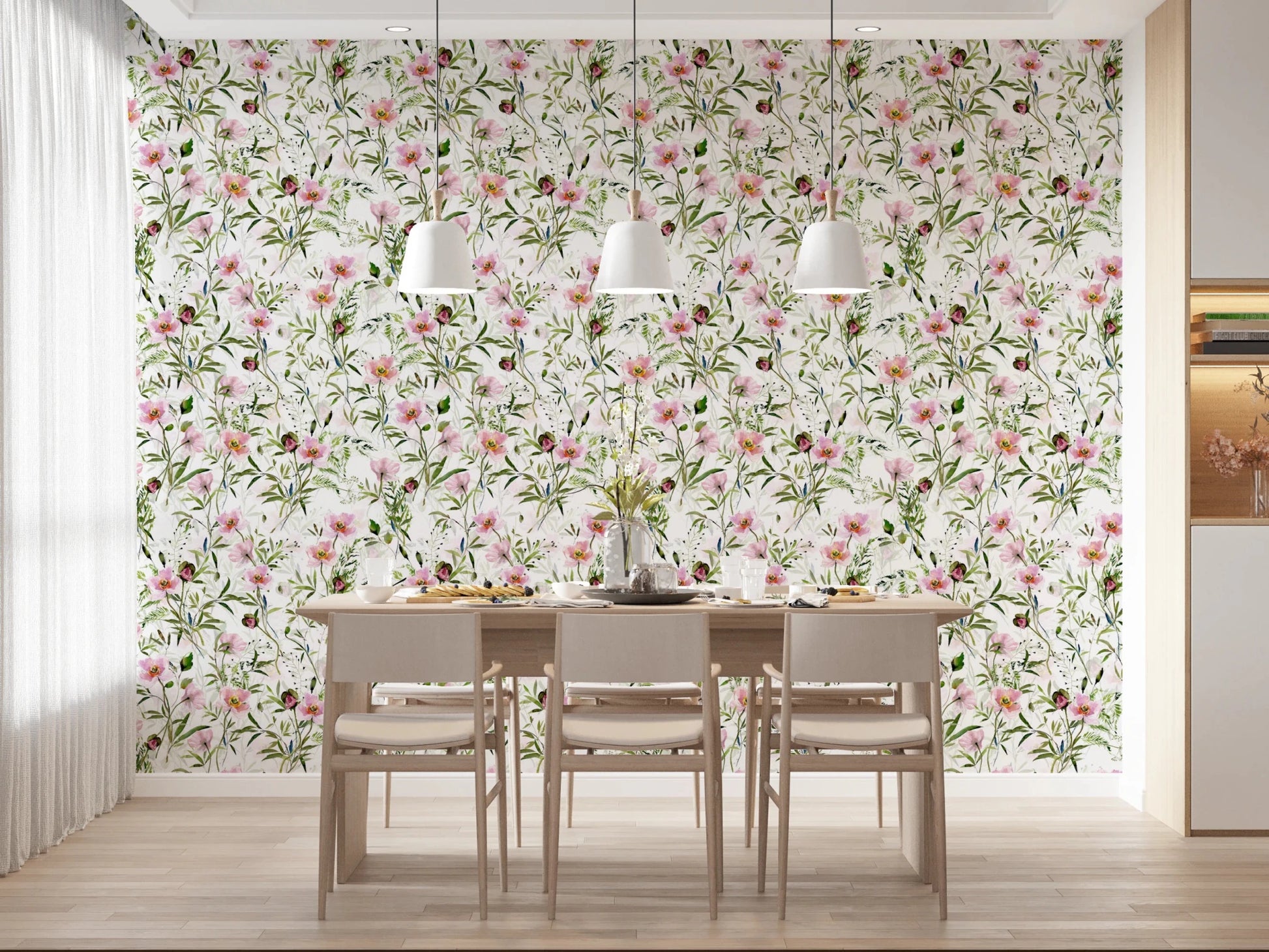 Blush Floral Dream By Uta Naumann Wallpaper⁠