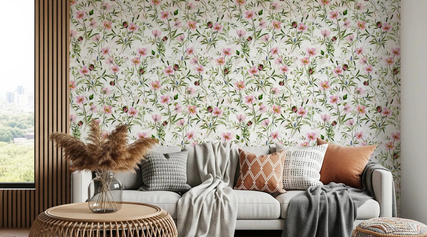 Blush Floral Dream By Uta Naumann Wallpaper⁠