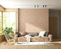 Monochrome pink hues for Blush Bloom Brushstrokes cozy wallpaper.