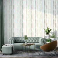 A calming abstract design wallpaper mural that defines a space.

