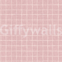 Blush Linen Grid Wallpaper⁠