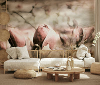 An artistic nature inspired mural for home decor.

