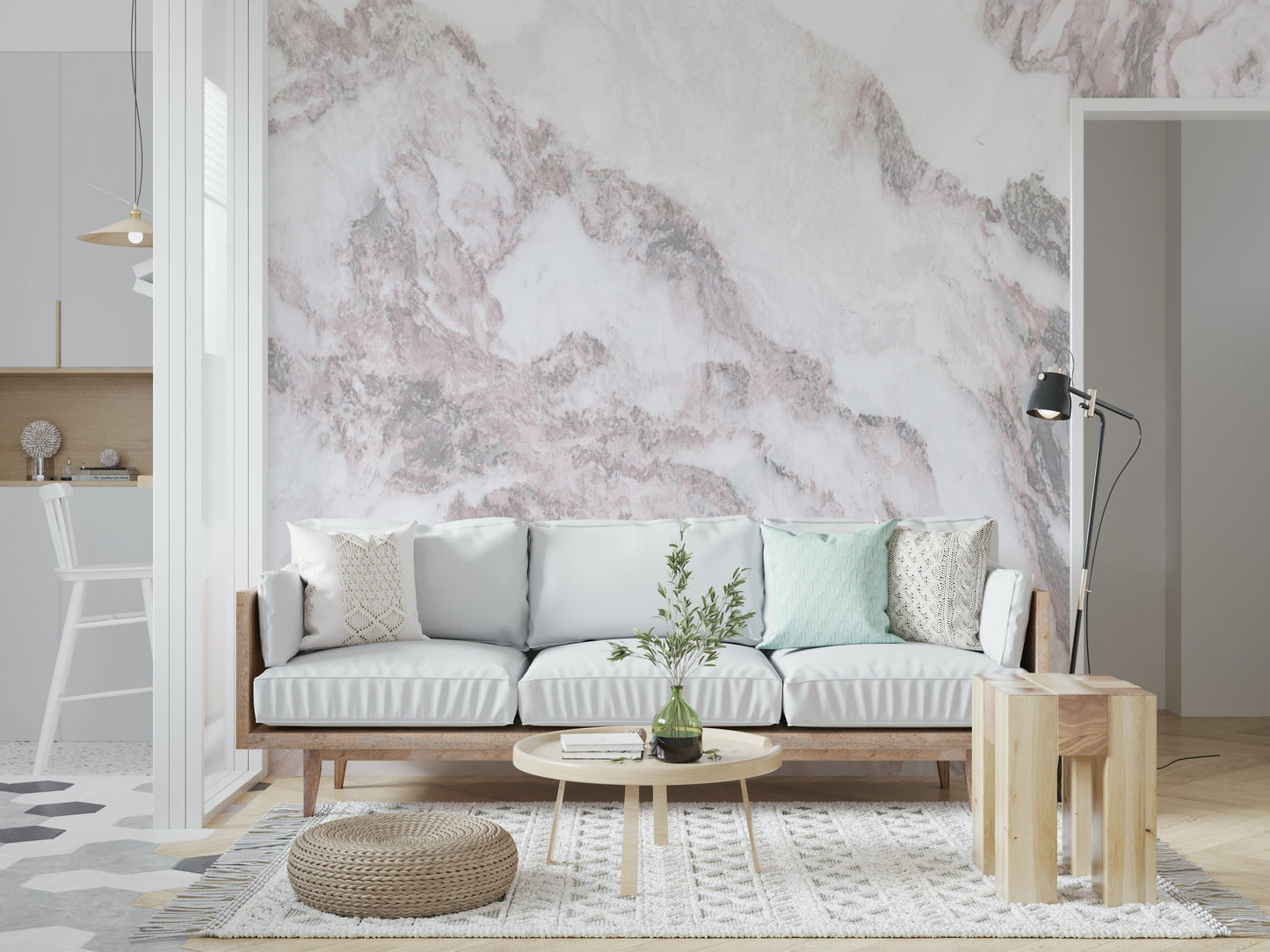 Blush Marble Elegance Wall Mural -2579023