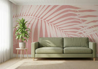 A contemplative exotic leaf wallpaper mural for a feature wall.

