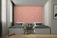 Blush pink bloom wallpaper with delicate flowers

