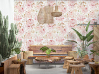 Romantic blush wallpaper paper Blush Rose Summer Garden