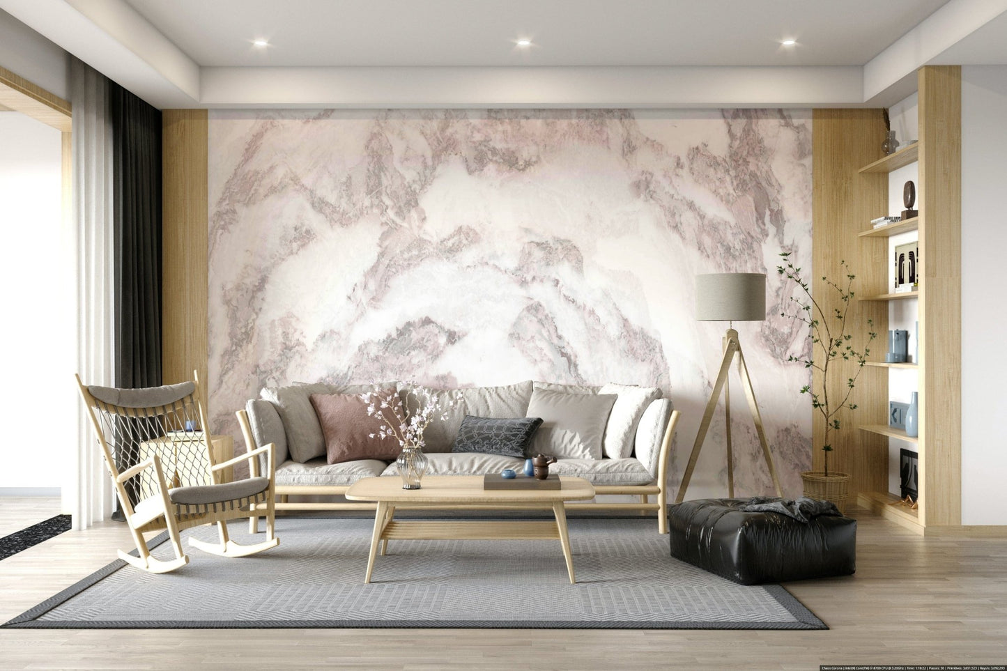 Blush Stone Texture Wall Mural - 2579021