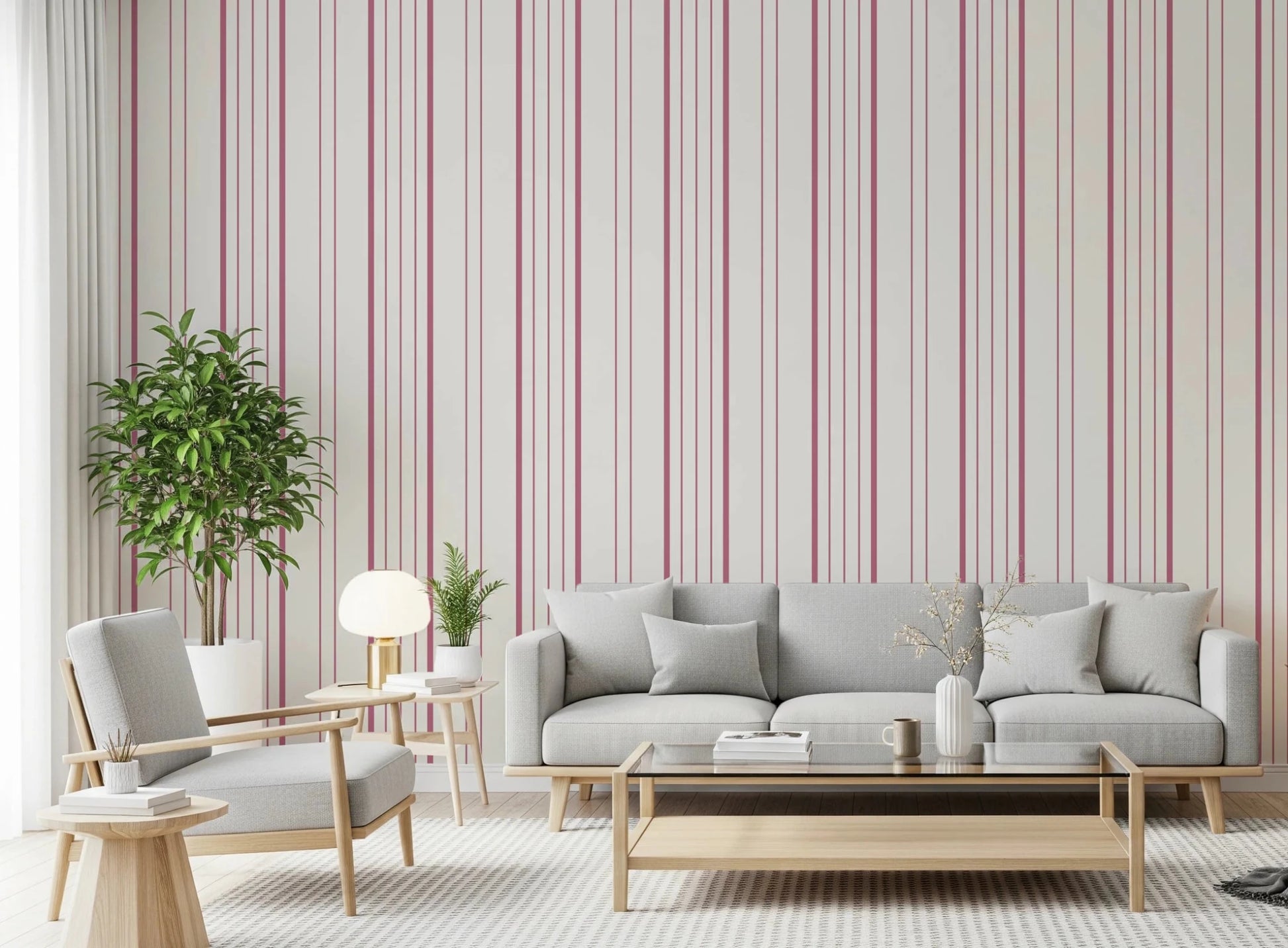 Blush Stripes Wallpaper⁠