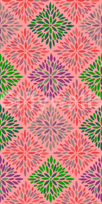 The wallpaper features a subtle, repeating motif.

